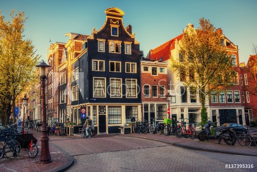 Bild på Beautiful tranquil scene the city of Amsterdam